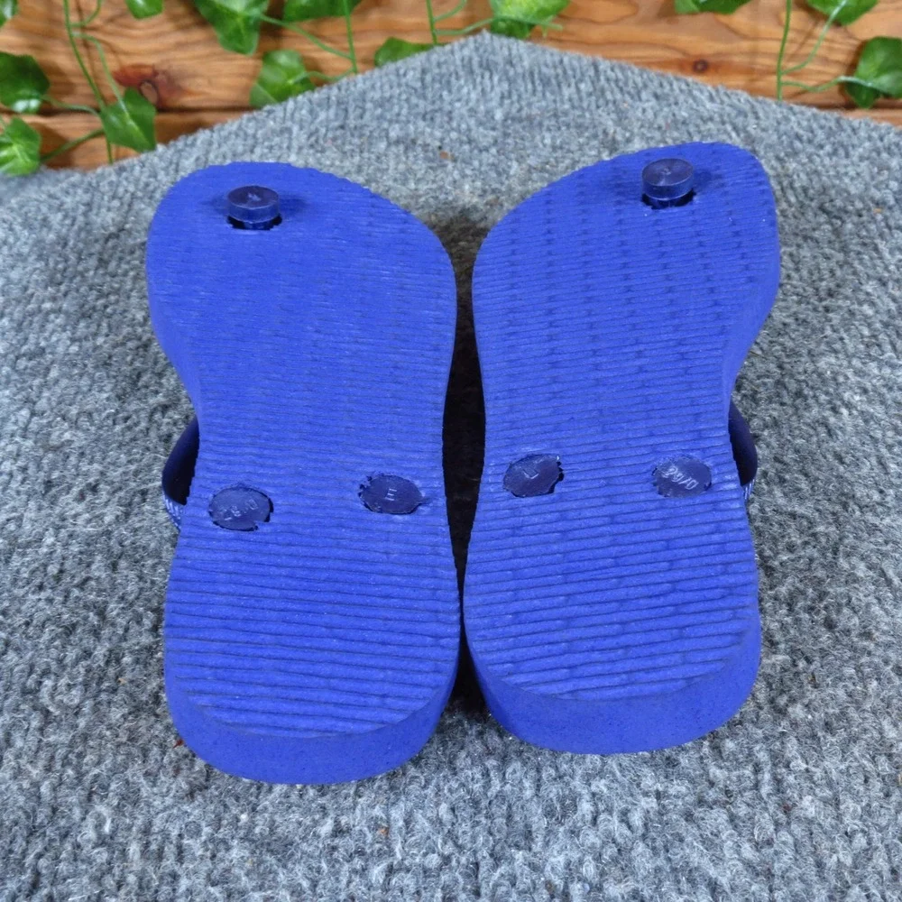 Havaianas Top Girls‎ Flip Flop Sandals Size 13C Casual Summer Beach Blue Rubber